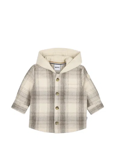 Bosswear Babies' Checked Hooded Shirt In Multi