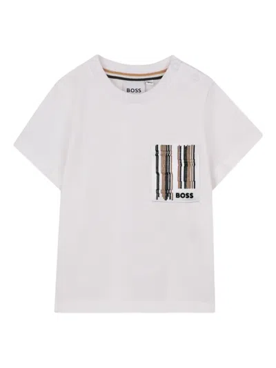 Bosswear Babies' Chest-pocket Short-sleeve T-shirt In White