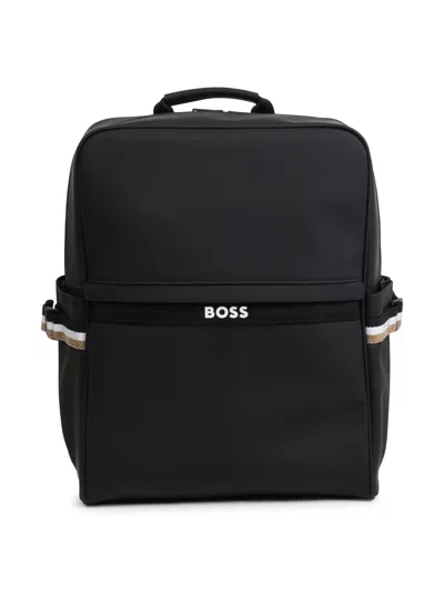Bosswear Kids' Coated-finish Backpack In Black