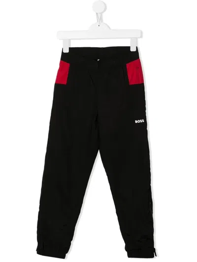 Bosswear Kids' Color-block Cargo Trousers In Black