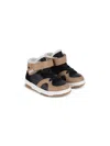 Bosswear Colour-block High-top Sneakers In Brown