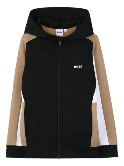 Bosswear Kids' Colour-block Hoodie In Black