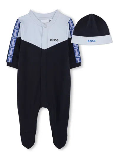 Bosswear Babies' Colour-block Pajama Set In Blue