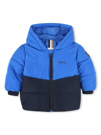 Bosswear Babies' Colour-block Puffer Jacket In Blue