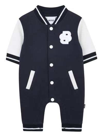 Bosswear Babies' Colour-block Romper In Black