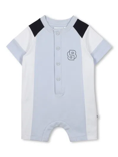 Bosswear Babies' Colour-block Romper In Blue