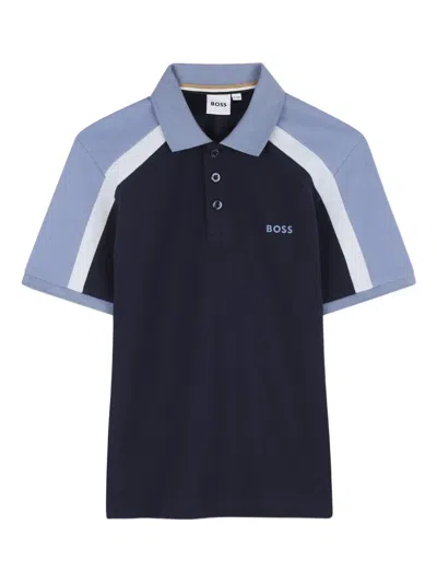 Bosswear Kids' Colour-block Short-sleeve Polo Shirt In Multi