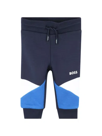 Bosswear Babies' Colour-block Track Pants In Blue