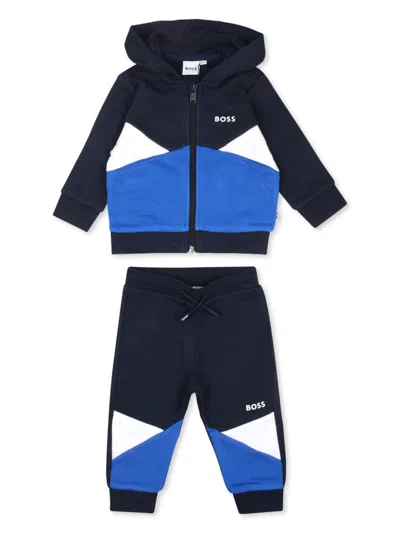 Bosswear Babies' Colour-block Tracksuit Set In Blue