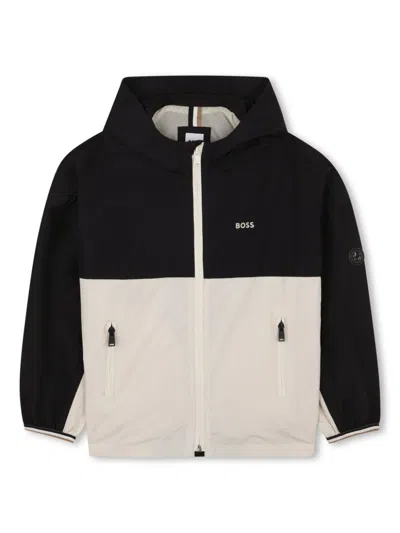 Bosswear Kids' Colourblock Jacket In 黑色