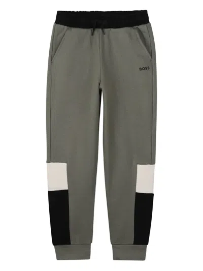 Bosswear Kids' Colourblock Track Pants In Green