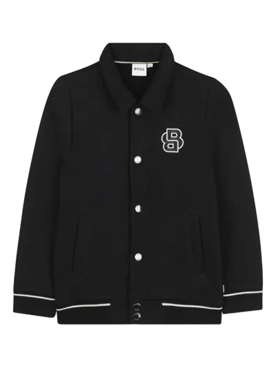 Bosswear Kids' Contrast-piping Jacket In Blue