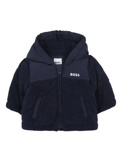 Bosswear Babies' Cord-effect Padded Jacket In Blue