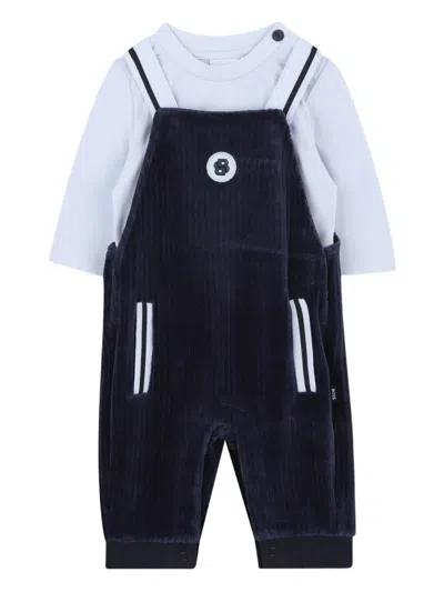 Bosswear Babies' Corduroy Dungarees (set Of Two) In Black