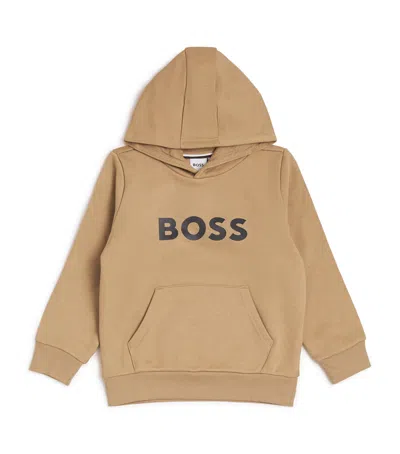 Bosswear Kids' Cotton-blend Logo Hoodie In Animal Print