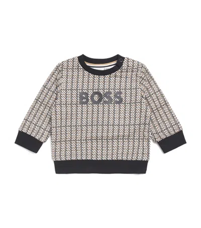 Bosswear Kids' Cotton-blend Logo Sweatshirt In Black