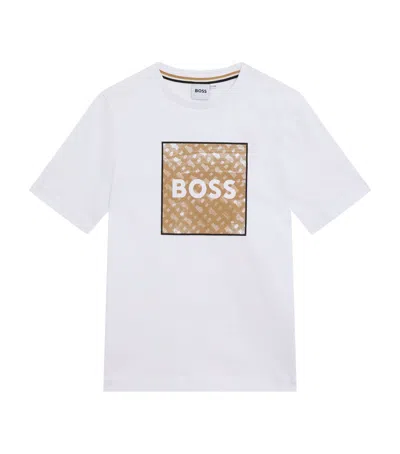 Bosswear Kids' Cotton Logo T-shirt In White