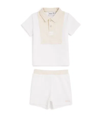 Bosswear Kids' Cotton Polo Shirt And Shorts Set In Multi