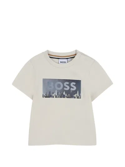 Bosswear Babies' Crew-neck Graphic-print T-shirt In Neutral