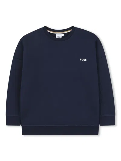 Bosswear Kids' Crew-neck Sweatshirt In 蓝色