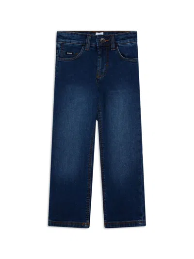 Bosswear Kids' Dark-wash Jeans In Blue