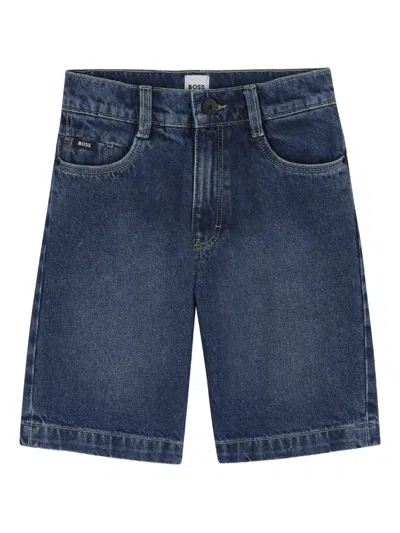 Bosswear Kids' Denim Pocket Shorts In Blue