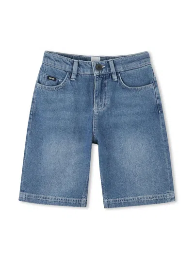 Bosswear Kids' Denim Shorts In Blue