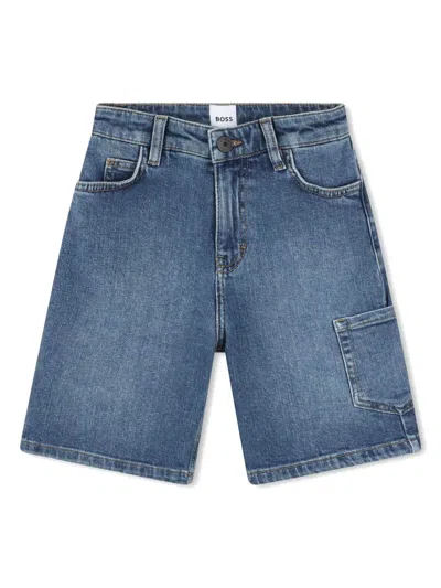 Bosswear Kids' Denim Shorts In Blue