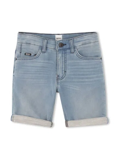 Bosswear Kids' Denim Shorts In Blue