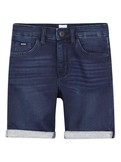 Bosswear Kids' Denim Shorts In Blue