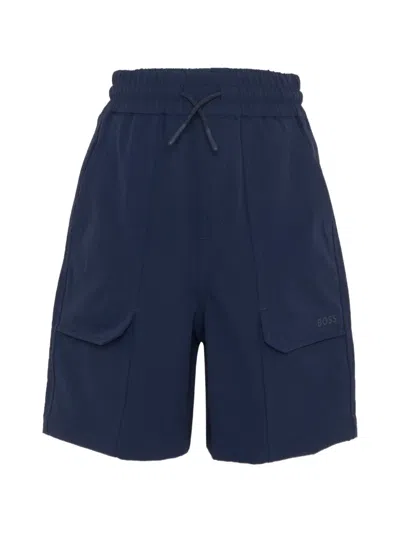 Bosswear Kids' Drawsting Casual Shorts In Blue