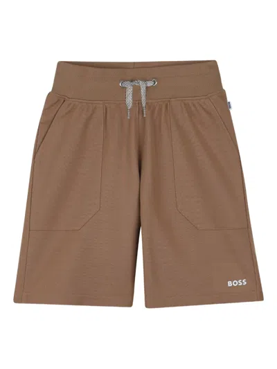 Bosswear Kids' Drawstring-waist Shorts In Brown