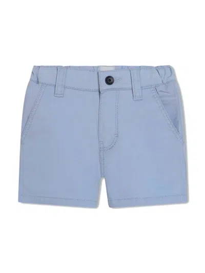 Bosswear Babies' Elastic-waist Twill Bermuda Shorts In Blue