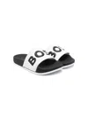 Bosswear Embossed-logo Slides In White