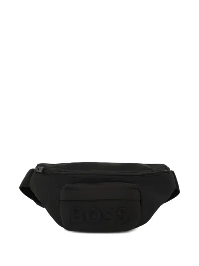 Bosswear Kids' Embossed Logo Waist Bag In Black