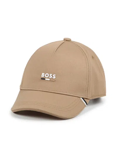 Bosswear Kids' Embroidered-logo Baseball Cap In Neutrals