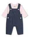 Bosswear Embroidered-logo Cotton Dungarees Set In Blue