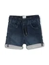 Bosswear Embroidered-logo Denim Shorts In Blue