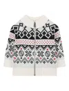 Bosswear Fair-isle Zip-up Cardigan In White