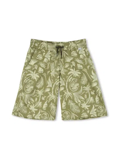Bosswear Kids' Floral-print Shorts In Green