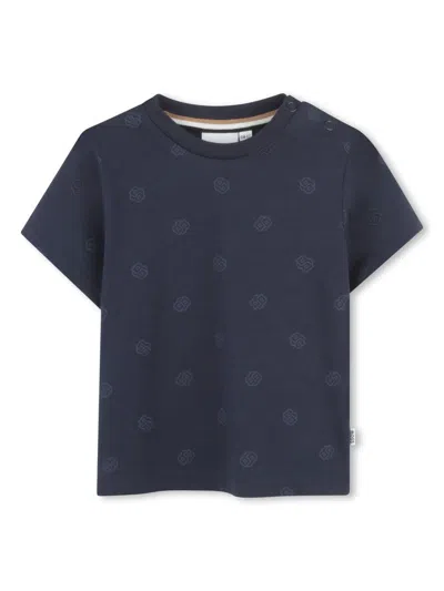 Bosswear Babies' Geometric-print T-shirt In Blue