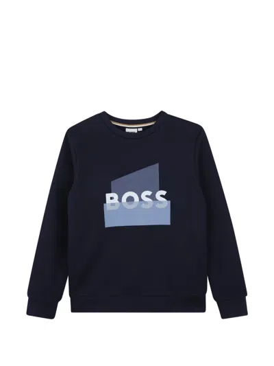 Bosswear Kids' Graphic Crew-neck Sweatshirt In Blue
