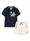 Bosswear Graphic-print Short Set In Blue