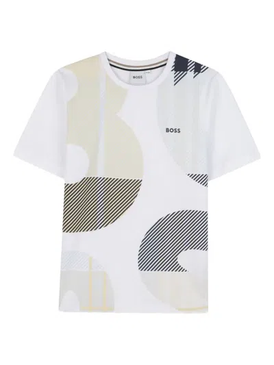 Bosswear Kids' Graphic Print T-shirt In White