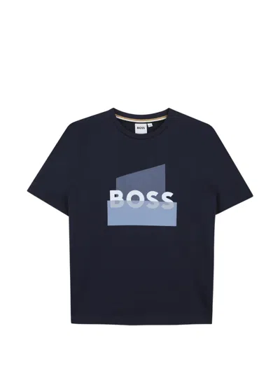 Bosswear Kids' Graphic-print T-shirt In Blue
