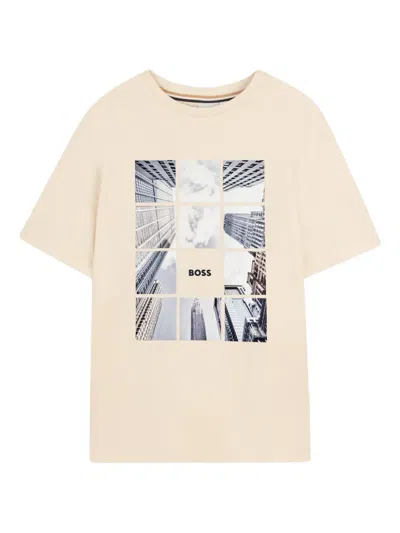 Bosswear Kids' Graphic-print T-shirt In Neutral