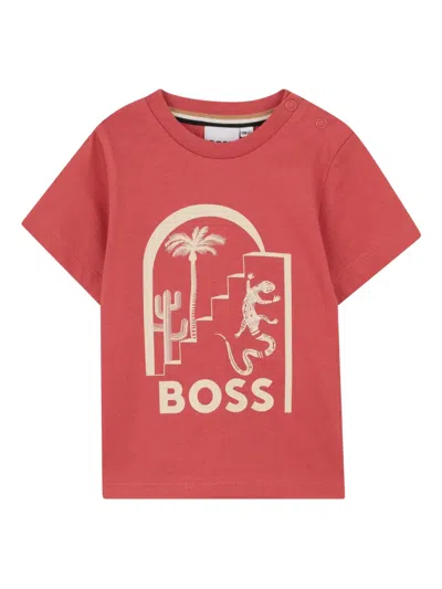 Bosswear Babies' T-shirt Mit Grafischem Print In Red