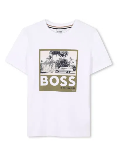 Bosswear Kids' Graphic-print T-shirt In White