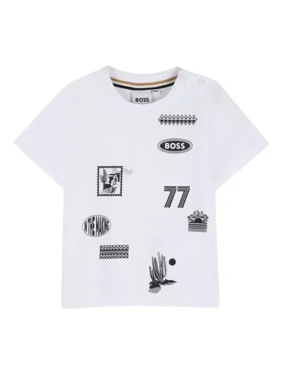 Bosswear Babies' Graphic-print T-shirt In White