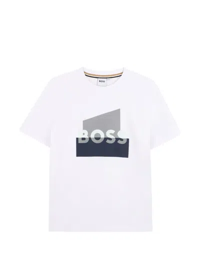 Bosswear Kids' Graphic-print T-shirt In White